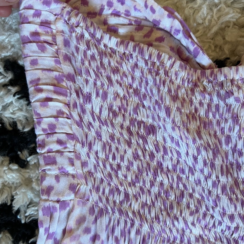 Tiare Hawaii Pink and White Strapless Dress/Cover up - Picture 5 of 7